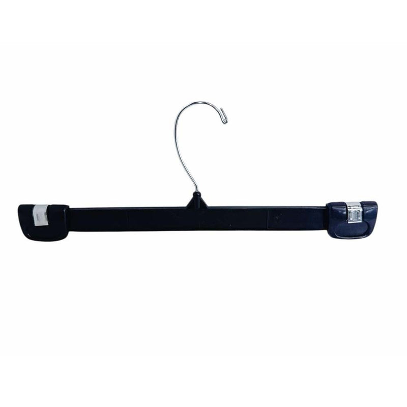 10 Pc 12" Plastic Pants Hanger Clothes Hangers Clothing Pants Hangers - BLACK