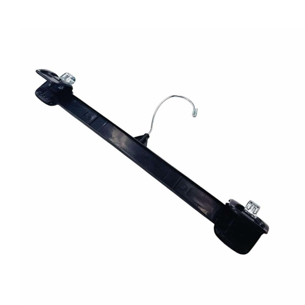 10 Pc 12" Plastic Pants Hanger Clothes Hangers Clothing Pants Hangers - BLACK