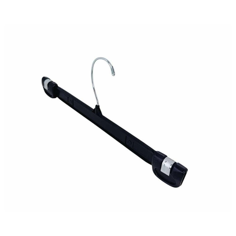 10 Pc 12" Plastic Pants Hanger Clothes Hangers Clothing Pants Hangers - BLACK
