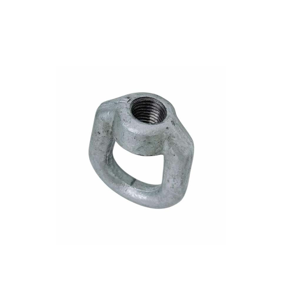 Hot Dipped Galvanized 1" Thickness Eye Nut With 1-1/4"-7 Tap Size 15,500 Lbs WLL