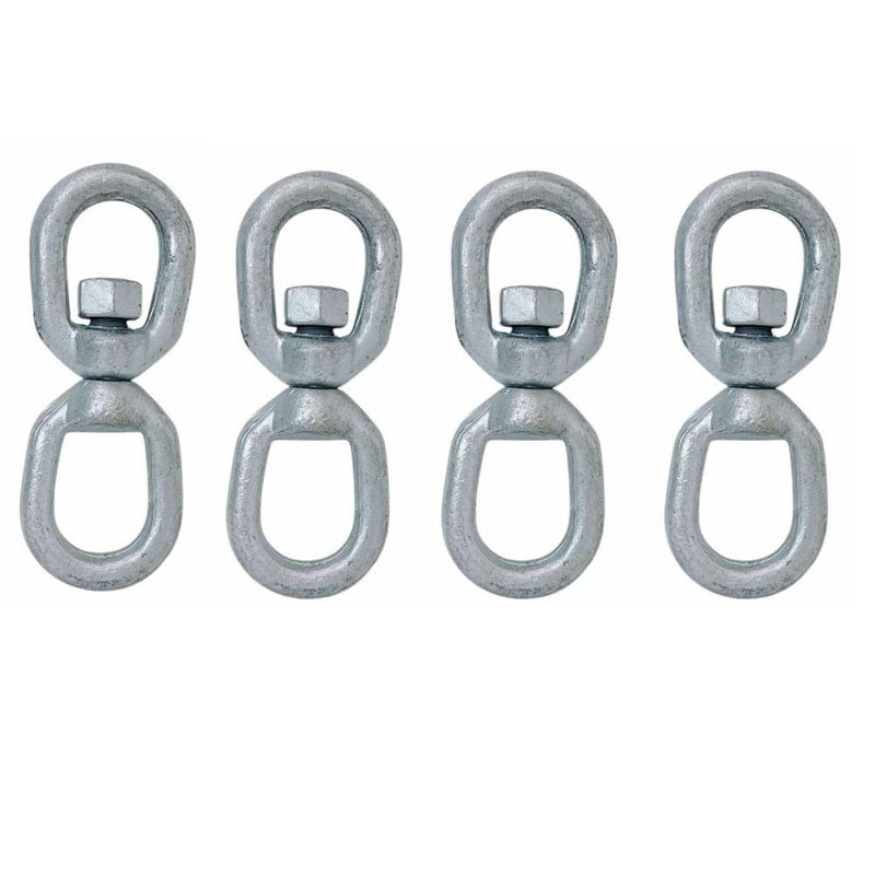 4 Pc Marine Boat Mooring Hot Dipped Galvanized 1/2" Eye Eye Swivel 3,600 Lbs WLL