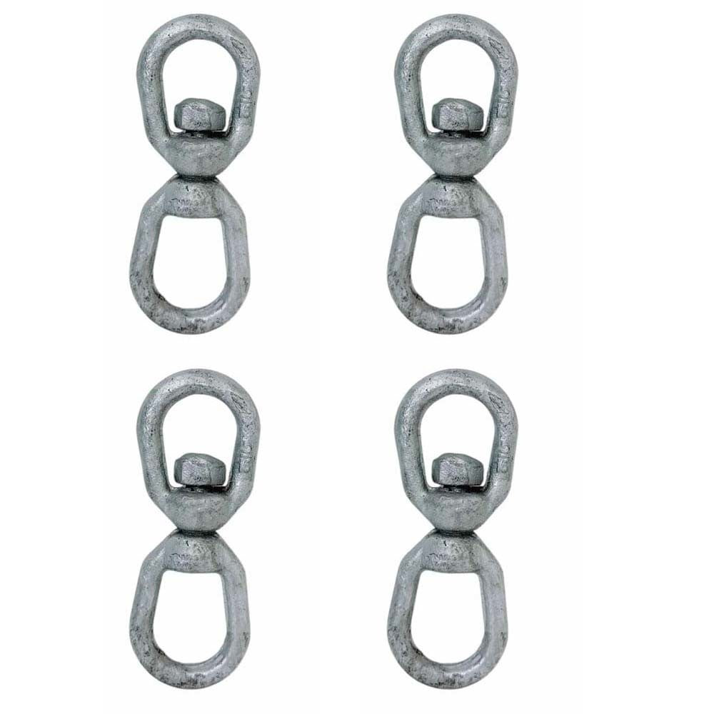 4 Pc Marine Galvanized 5/16" Eye Eye Swivel Mooring 1250 Lbs WLL EYE EYE Swivel
