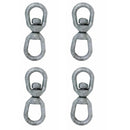 4 Pc Marine Galvanized 5/16" Eye Eye Swivel Mooring 1250 Lbs WLL EYE EYE Swivel