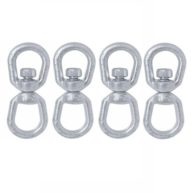 4 Pc Marine Boat Mooring Hot Dipped Galvanized 3/8" Eye Eye Swivel 2,250 Lbs WLL