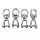 4 Pc Marine Boat Mooring Hot Dipped Galvanized 5/16" Jaw Eye Swivel 1250 Lbs WLL