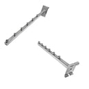 Chrome 6-ball waterfall faceout display arm for gridwall retail fixtures