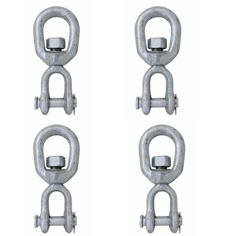 4 Pcs Marine Boat Mooring Hot Dipped Galvanized 5/8" Jaw Eye Swivel 5,200 Lbs WLL