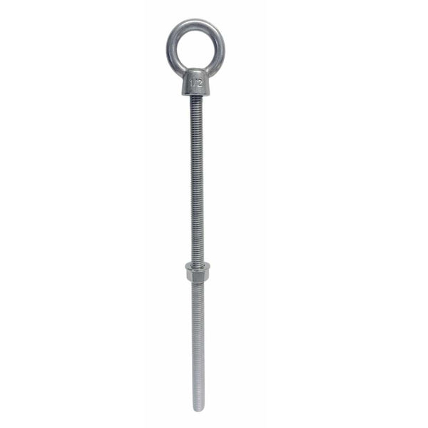 Marine Boat T316 Stainless Steel 1/2" x 12" Shoulder Eye Bolt 2,000 Lbs WLL
