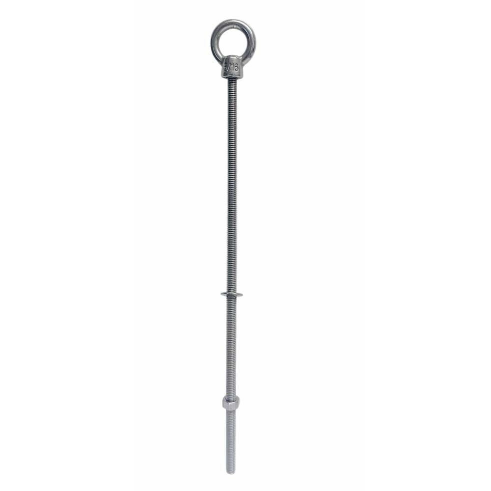 4 Pc Marine Boat T316 Stainless Steel 5/16" x 12" Shoulder Eye Bolt 800 Lbs WLL