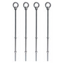 4 Pc Marine Boat T316 Stainless Steel 1/4" x 12" Shoulder Eye Bolt 400 Lbs WLL