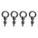 4 Pc Marine T316 Stainless Steel 1/2" x 1-1/2" Shoulder Eye Bolt 2,000 Lbs WLL