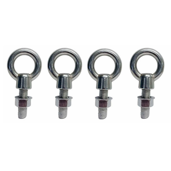 4 Pc Marine T316 Stainless Steel 1/2" x 1-1/2" Shoulder Eye Bolt 2,000 Lbs WLL