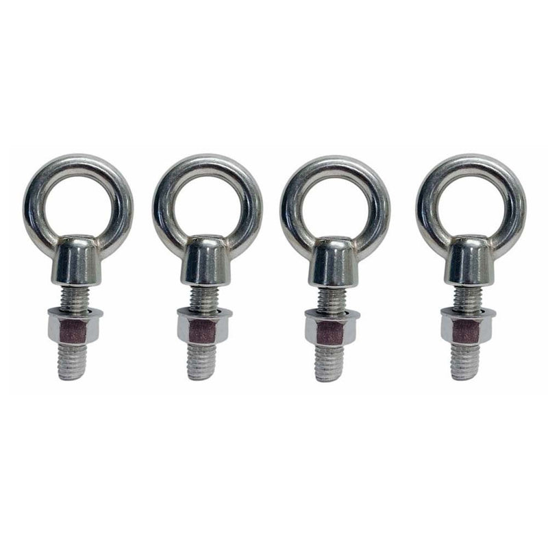 4 Pc Marine T316 Stainless Steel 1/2" x 1-1/2" Shoulder Eye Bolt 2,000 Lbs WLL