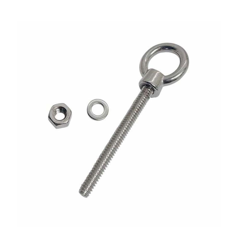 4 Pc Marine T316 Stainless Steel 5/16" x 2-5/16" Shoulder Eye Bolt 800 Lbs WLL