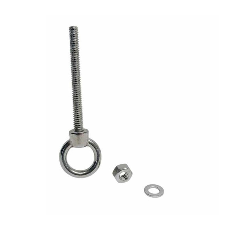 4 Pc Marine T316 Stainless Steel 1/4" x 1-9/16" Shoulder Eye Bolt 400 Lbs WLL
