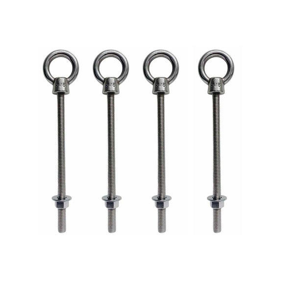 4 Pc Marine Boat T316 Stainless Steel 3/8" x 5" Shoulder Eye Bolt 1,000 Lbs WLL