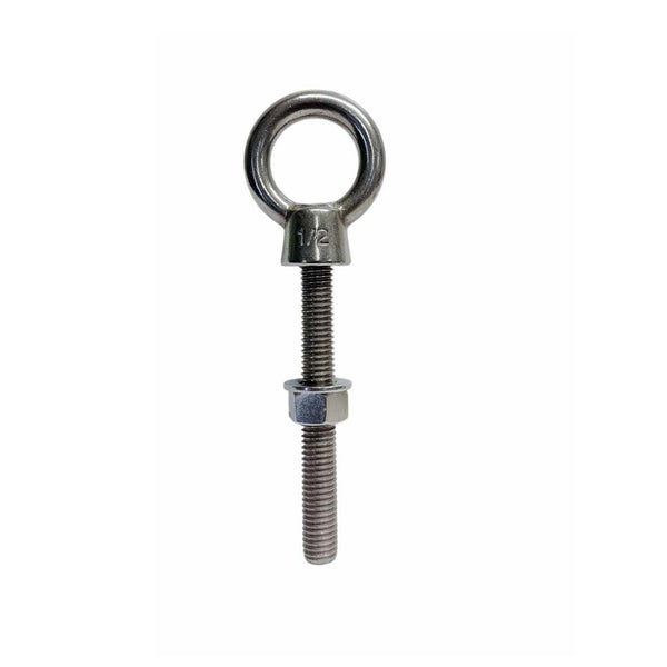 Marine Boat T316 Stainless Steel 1/2" x 3-3/16" Shoulder Eye Bolt 2,200 Lbs WLL