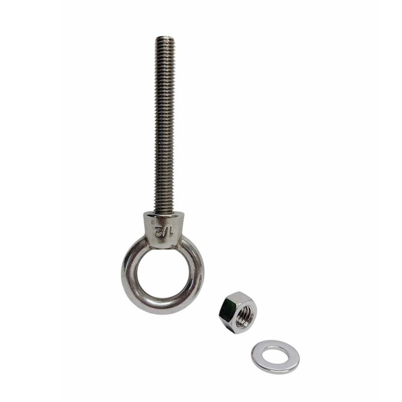 Marine Boat T316 Stainless Steel 1/2" x 3-3/16" Shoulder Eye Bolt 2,200 Lbs WLL