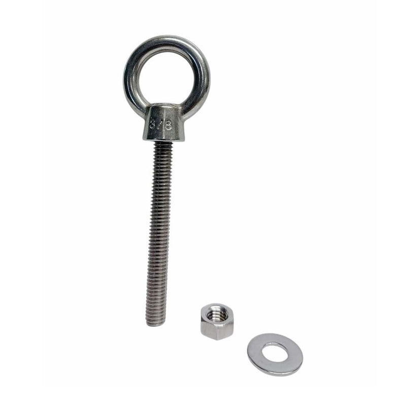 4 Pc Marine T316 Stainless Steel 3/8" x 3-1/8" Shoulder Eye Bolt 1,000 Lbs WLL