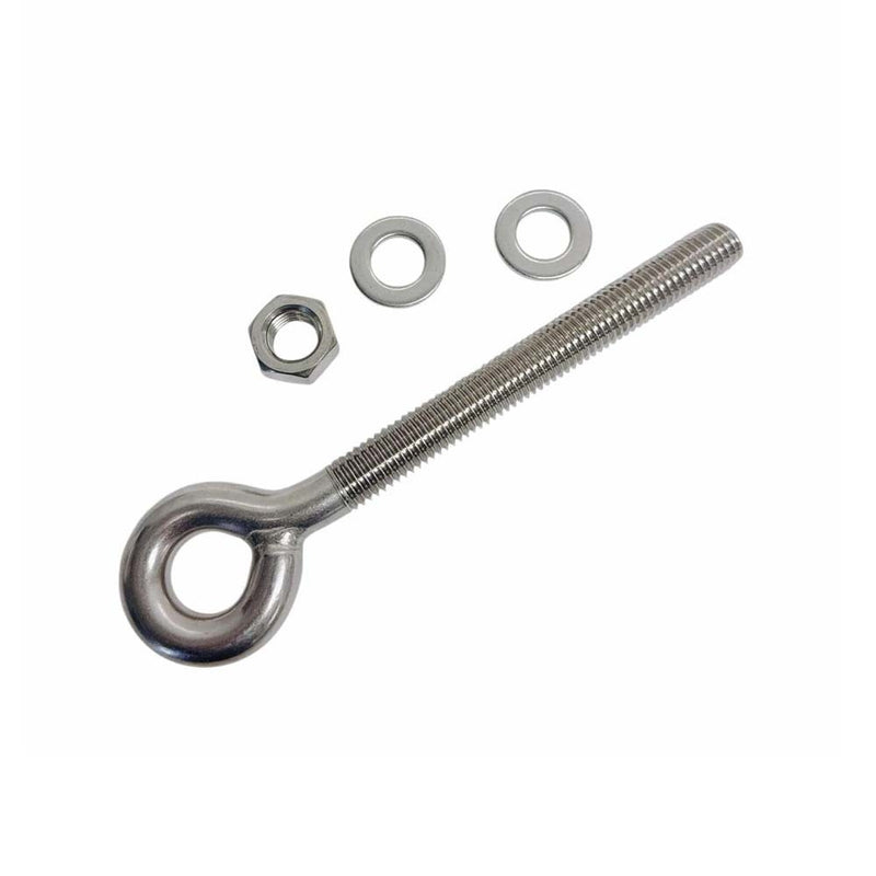 4 Pc Marine T316 Stainless Steel 5/8" x 6" Welded Plain Eye Bolt 2,400 Lbs WLL