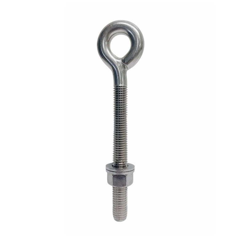 4 Pc Marine T316 Stainless Steel 1/2" x 5" Welded Plain Eye Bolt 1,800 Lbs WLL