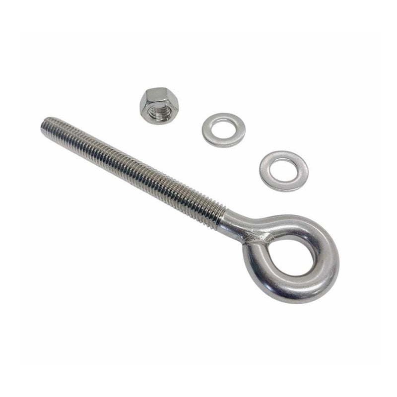 4 Pc Marine T316 Stainless Steel 1/2" x 6" Welded Plain Eye Bolt 1,800 Lbs WLL