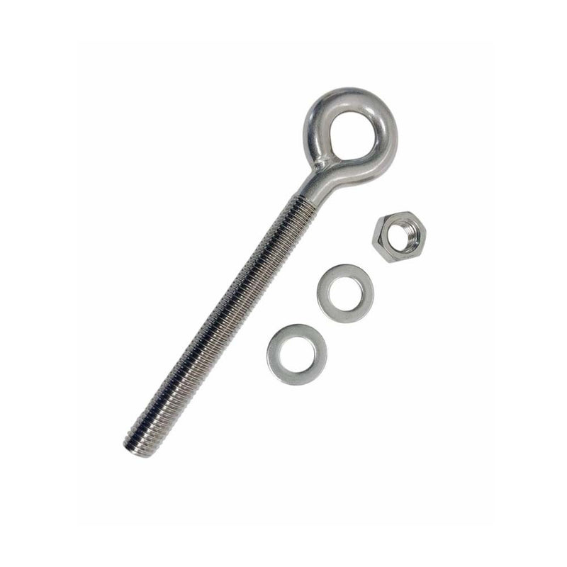 4 Pc Marine T316 Stainless Steel 1/2" x 6" Welded Plain Eye Bolt 1,800 Lbs WLL
