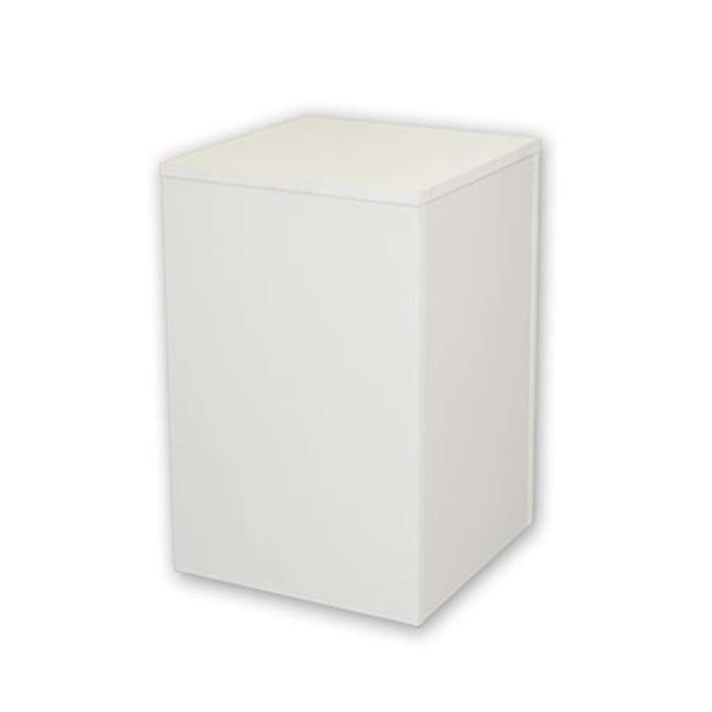 White 24" High Knockdown Pedestal Display Base Box Cube Fixture for Retail Store