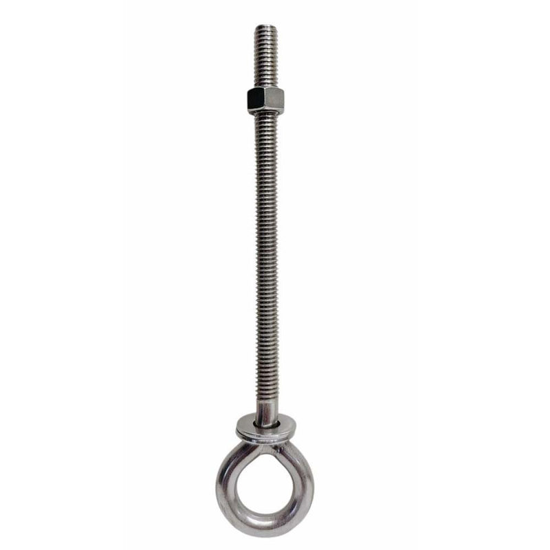 Marine Boat T316 Stainless Steel 3/8" x 6" Welded Plain Eye Bolt 1,000 Lbs WLL