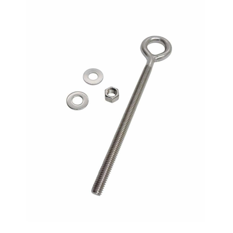 Marine Boat T316 Stainless Steel 3/8" x 6" Welded Plain Eye Bolt 1,000 Lbs WLL
