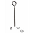 4 Pc Marine T316 Stainless Steel 3/8" x 6" Welded Plain Eye Bolt 1,000 Lbs WLL