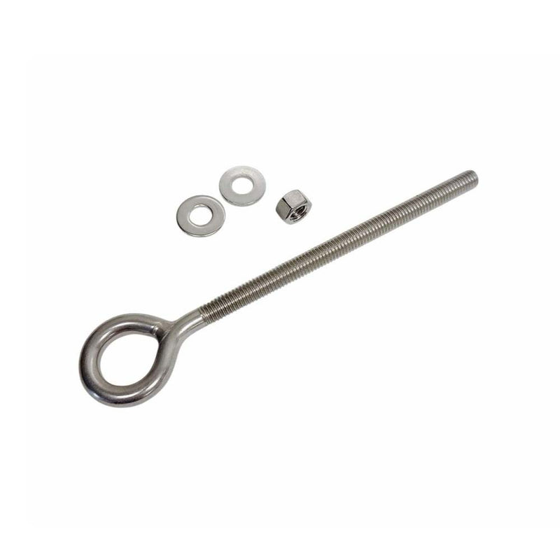 4 Pc Marine T316 Stainless Steel 3/8" x 6" Welded Plain Eye Bolt 1,000 Lbs WLL
