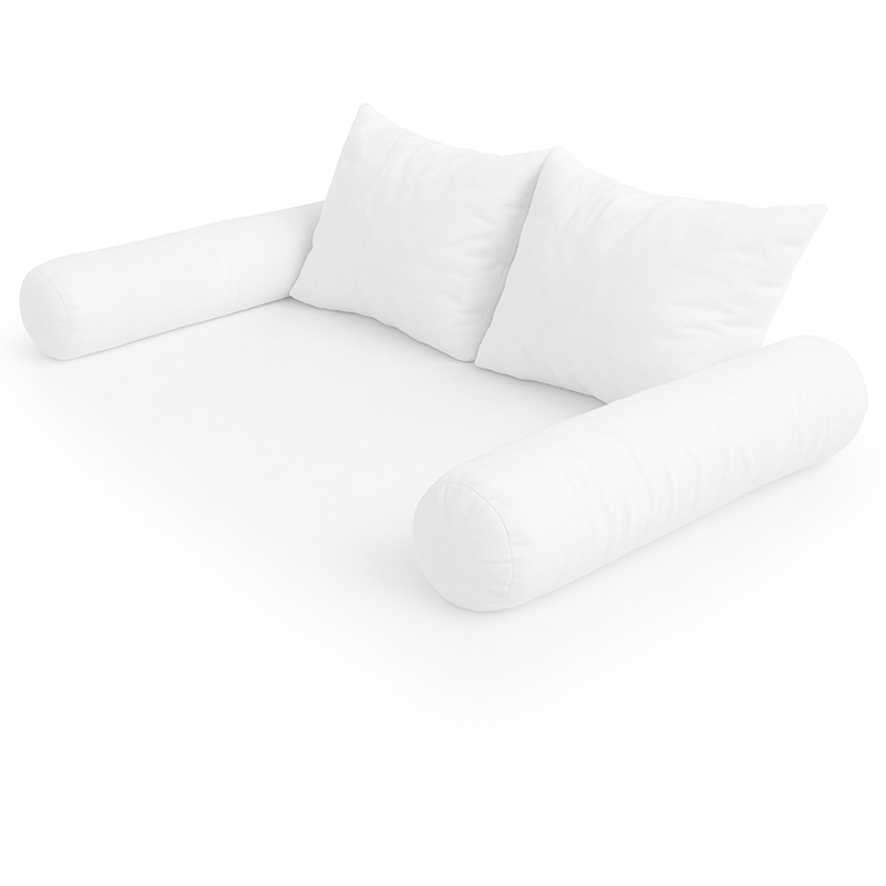 STYLE 4 QUEEN SIZE Pillow & Bolster Cushion Polyester Fiberfill Inserts for Outdoor Indoor Daybed Porch Swing Bed | INSERT ONLY |