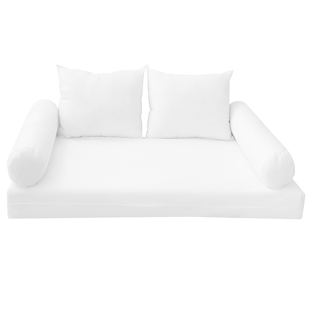 STYLE 4 Full Size Mattress Foam, Pillow & Bolster Cushion Polyester Fiberfill Inserts for Outdoor Indoor Daybed Porch Swing Bed | INSERT ONLY |