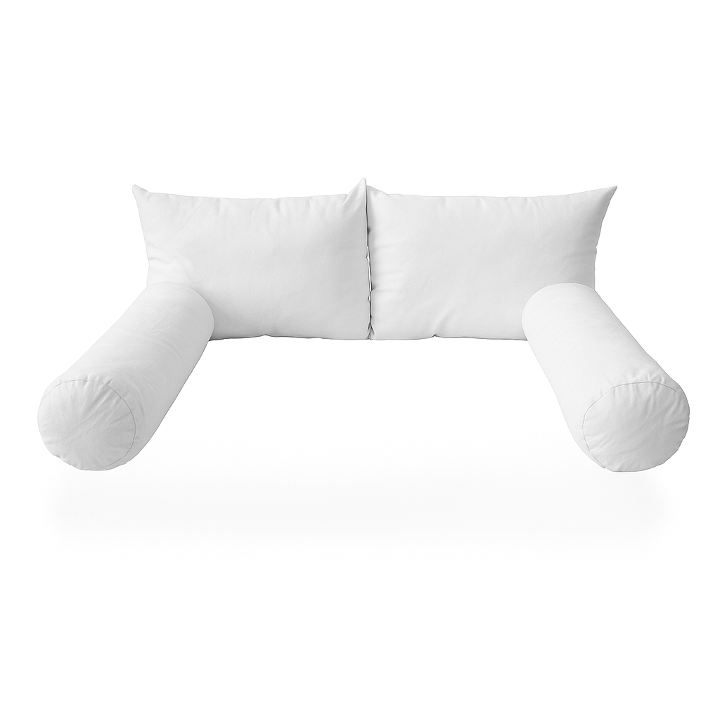 STYLE 2 CRIB SIZE Pillow & Bolster Cushion Polyester Fiberfill Inserts for Outdoor Indoor Daybed Porch Swing Bed | INSERT ONLY |