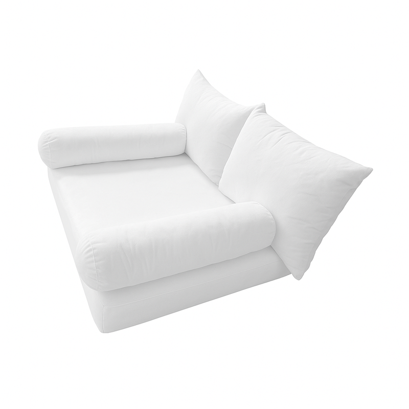 STYLE 2 Twin Size Mattress Foam, Pillow & Bolster Cushion Polyester Fiberfill Inserts for Outdoor Indoor Daybed Porch Swing Bed | INSERT ONLY |