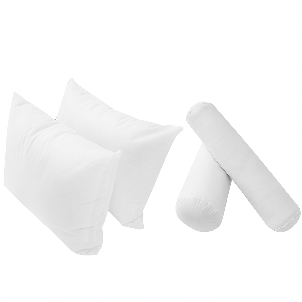 STYLE 2 Twin-XL Size Mattress Foam, Pillow & Bolster Cushion Polyester Fiberfill Inserts for Outdoor Indoor Daybed Porch Swing Bed | INSERT ONLY |