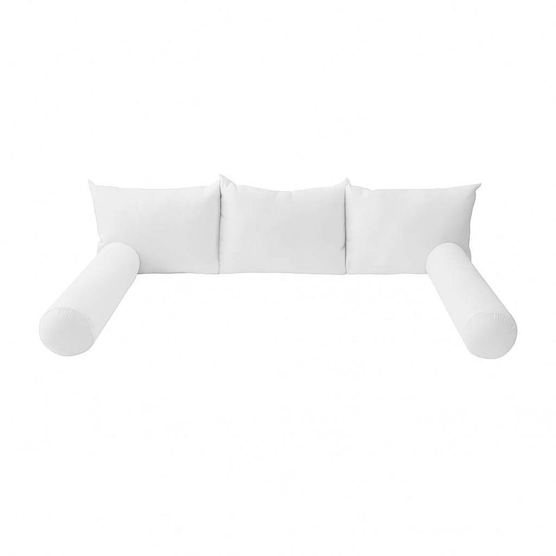 STYLE 3 QUEEN SIZE Pillow & Bolster Cushion Polyester Fiberfill Inserts for Outdoor Indoor Daybed Porch Swing Bed | INSERT ONLY |