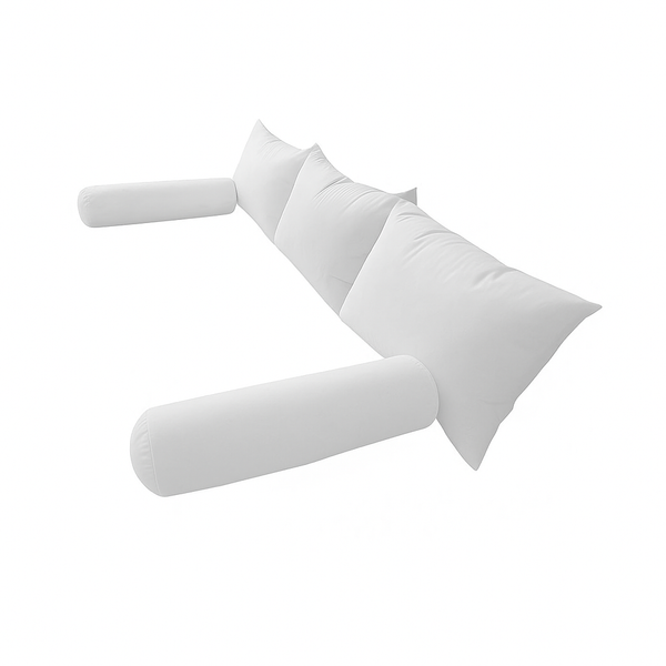 STYLE 3 FULL SIZE Pillow & Bolster Cushion Polyester Fiberfill Inserts for Outdoor Indoor Daybed Porch Swing Bed | INSERT ONLY |