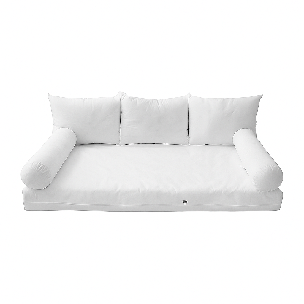 STYLE 3 Twin Size Mattress Foam, Pillow & Bolster Cushion Polyester Fiberfill Inserts for Outdoor Indoor Daybed Porch Swing Bed | INSERT ONLY |