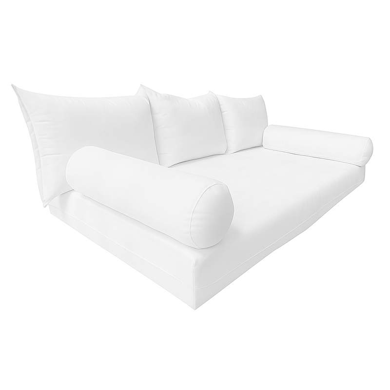 STYLE 3 Twin Size Mattress Foam, Pillow & Bolster Cushion Polyester Fiberfill Inserts for Outdoor Indoor Daybed Porch Swing Bed | INSERT ONLY |