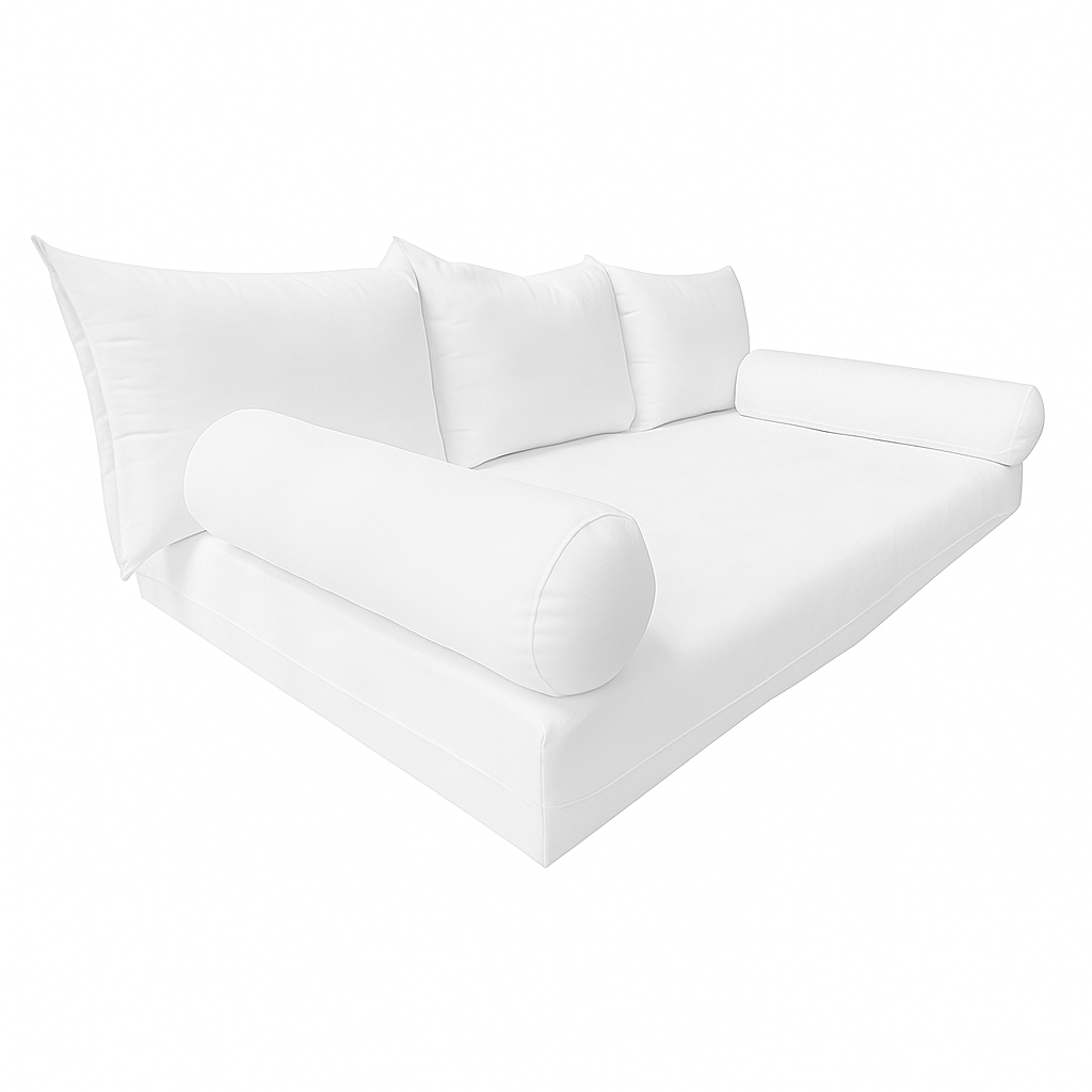 STYLE 3 Full Size Mattress Foam, Pillow & Bolster Cushion Polyester Fiberfill Inserts for Outdoor Indoor Daybed Porch Swing Bed | INSERT ONLY |
