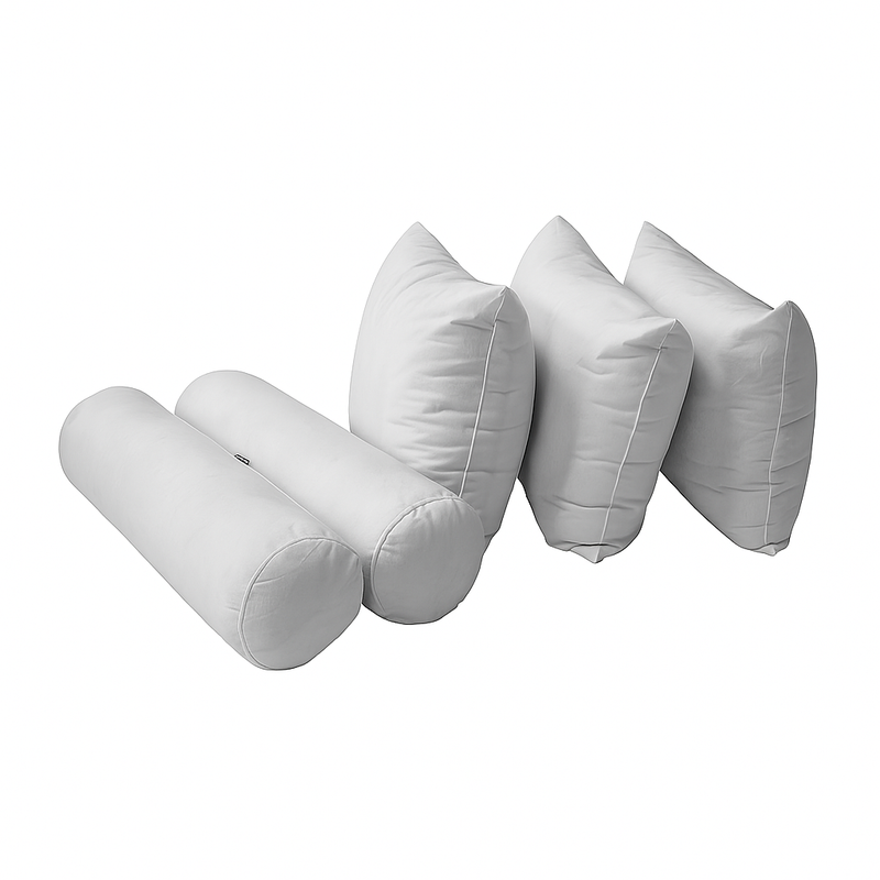 STYLE 3 Twin Size Mattress Foam, Pillow & Bolster Cushion Polyester Fiberfill Inserts for Outdoor Indoor Daybed Porch Swing Bed | INSERT ONLY |