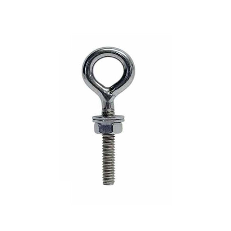 Marine Boat T316 Stainless Steel 1/4" x 1-9/16" Welded Plain Eye Bolt 400 Lb WLL