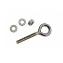 Marine Boat T316 Stainless Steel 1/4" x 1-9/16" Welded Plain Eye Bolt 400 Lb WLL