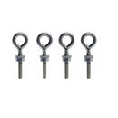 4 Pc Marine T316 Stainless Steel 1/4" x 1-9/16" Welded Plain Eye Bolt 400 Lb WLL