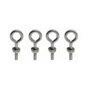 4 Pc Marine Boat T316 Stainless Steel 3/16"x1" Welded Plain Eye Bolt 150 Lbs WLL