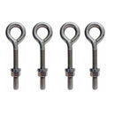 4 Pc Marine T316 Stainless Steel 1/2" x 4" Welded Plain Eye Bolt 1,800 Lbs WLL