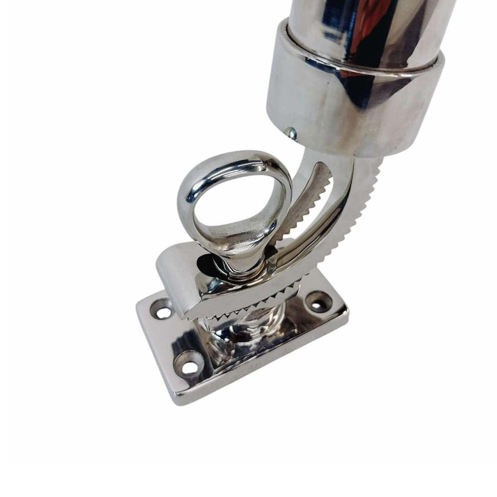 Marine T316 Stainless Steel 9" Adjustable Fish Rod Holder Deck Mount 360 Degrees