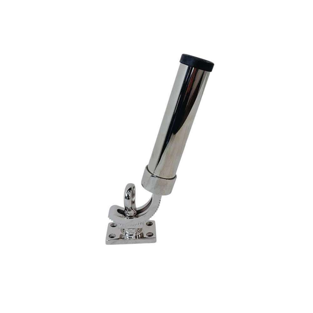 Marine T316 Stainless Steel 9" Adjustable Fish Rod Holder Deck Mount 360 Degrees